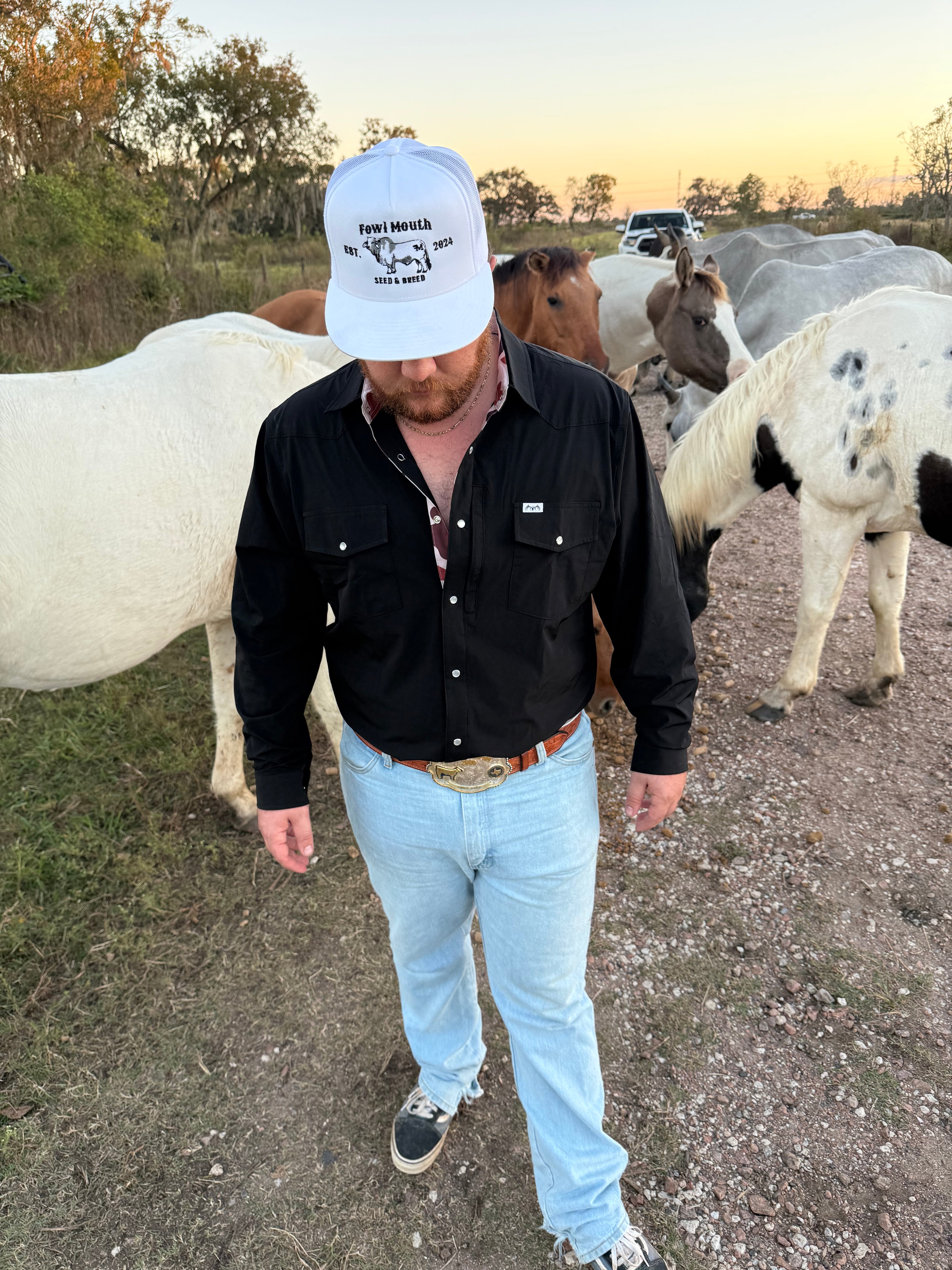 FowlRacks Pearl Snap Button-Up