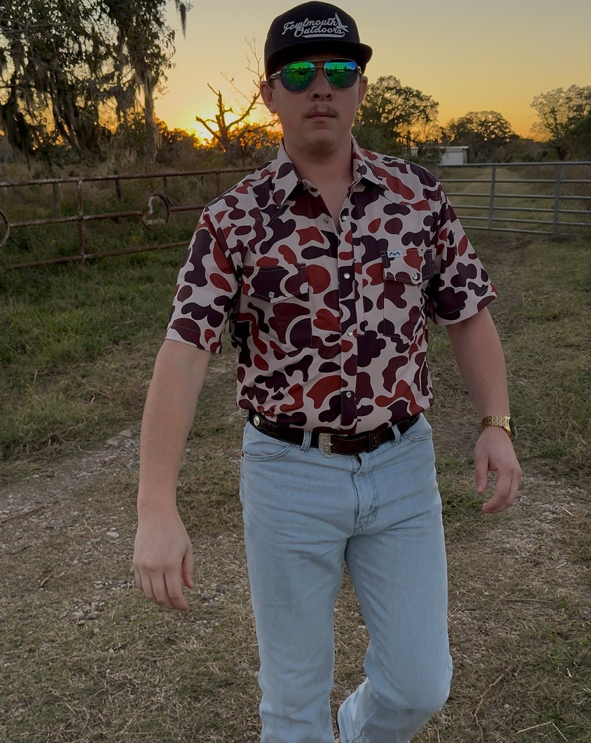 FowlRacks Pearl Snap Button-Up